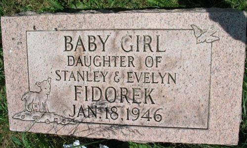 Baby Girl Fidorek tombstone